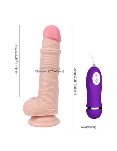 Thunder Dildo con 20 Modos de Vibracion con Control Remoto