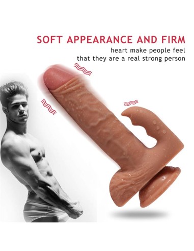 Austin Dildo con 20 Modos de Vibracion y Estimulador de Clitoris