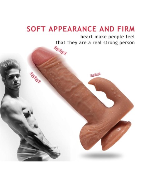 Austin Dildo con 20 Modos de Vibracion y Estimulador de Clitoris