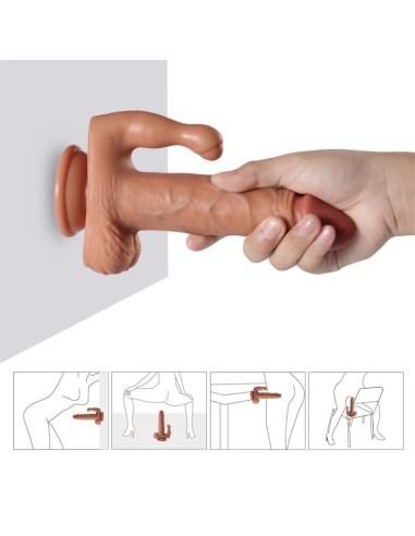 Brody Dildo con 20 Modos de Vibracion y Estimulador de Clitoris