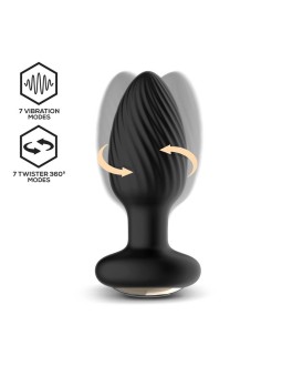 Drago Plug Anal Vibracion Movimiento Twister 360º y Control Remoto 2