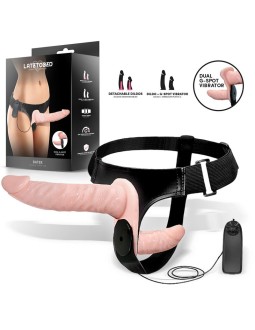 Batek Arnes con Dildo Doble Desmontable Punto G y Vibracion Control Remoto