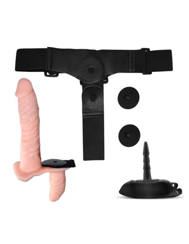 Batek Arnes con Dildo Doble Desmontable Punto G y Vibracion Control Remoto