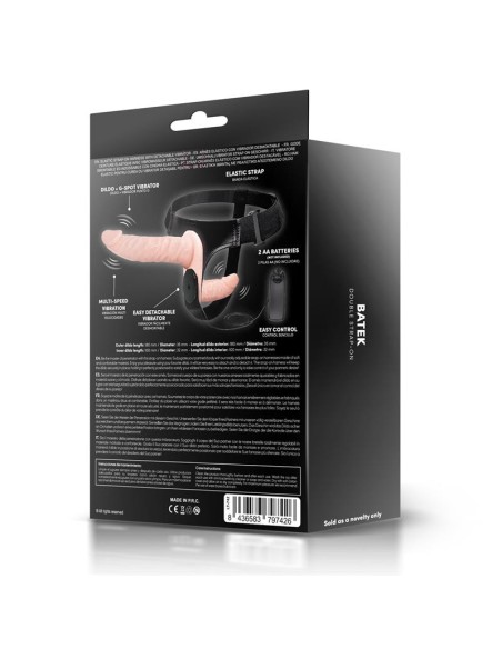 Batek Arnes con Dildo Doble Desmontable Punto G y Vibracion Control Remoto