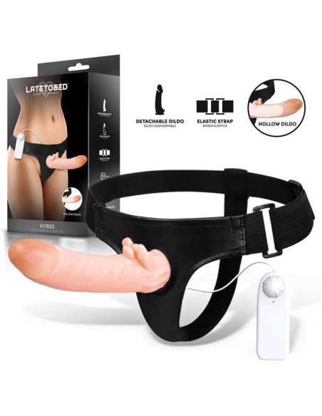 Hybee Dildo con Dildo Realista Hueco y Vibracion con Control Remoto