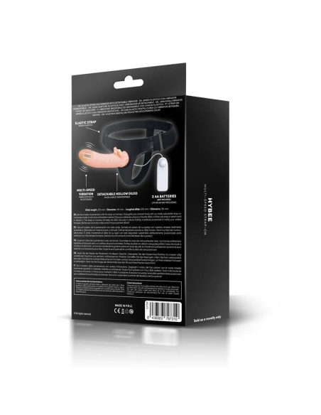 Hybee Dildo con Dildo Realista Hueco y Vibracion con Control Remoto