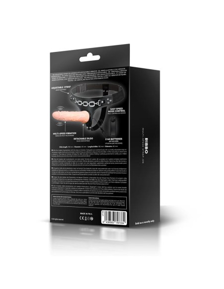 Ribbo Arnes con Dildo Realista con Vibracion y Control Remoto
