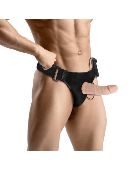 Eleto Arnes con Dildo Hueco Desmontable Vibracion y Control Remoto