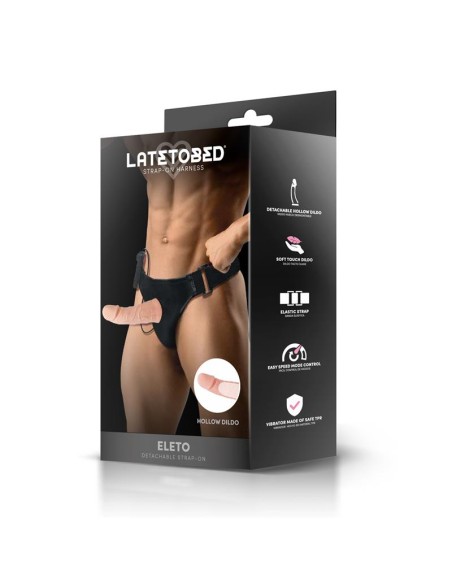 Eleto Arnes con Dildo Hueco Desmontable Vibracion y Control Remoto