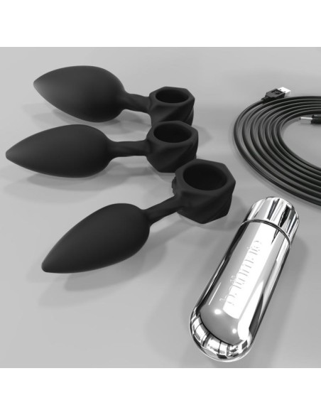 Set de 4 Plugs Entrenamiento Anal con Vibracion