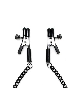 Pinzas para Pezones con Cadena Color Negro 2