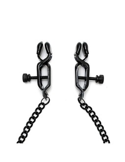 Pinzas para Pezones con Cadena Color Negro 2