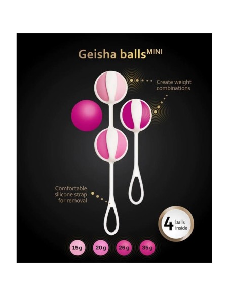 Set 4 Bolas Geisha Balls Mini Raspberry