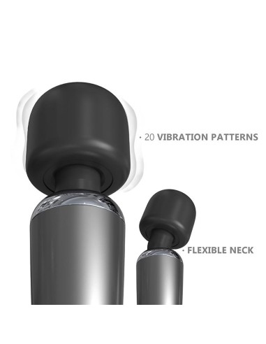 Graphity Wand Masajeador High Tech Super Potente Inalambrico USB Color Grafito Silicona