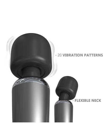 Graphity Wand Masajeador High Tech Super Potente Inalambrico USB Color Grafito Silicona