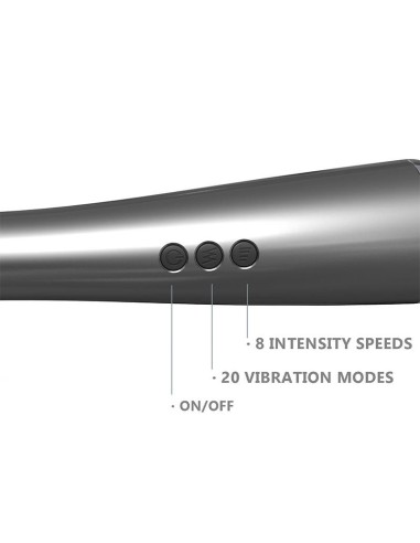 Graphity Wand Masajeador High Tech Super Potente Inalambrico USB Color Grafito Silicona