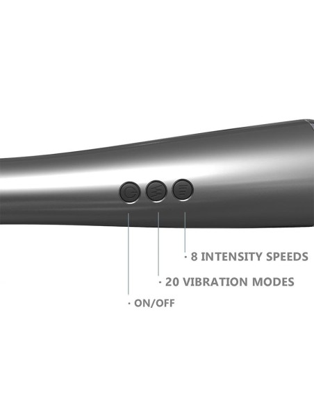 Graphity Wand Masajeador High Tech Super Potente Inalambrico USB Color Grafito Silicona