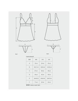 Imperia Babydoll y Tanga Color Negro 2