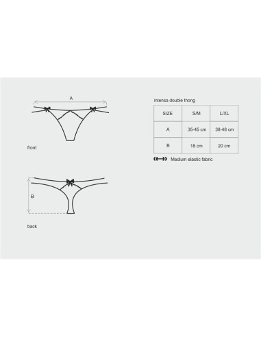 Intensa Tanga Doble Color Negro