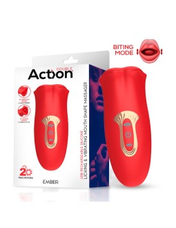 Ember Masajeador Forma Boca con Lameteo y Vibracion USB Silicona
