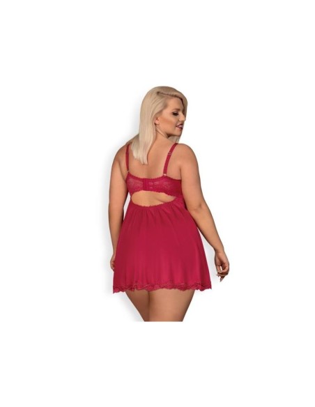 Rosalyne Babydoll y Tanga Rojo Talla S M