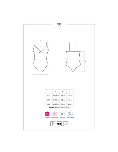 838 TED 1 Bodysuit Negro