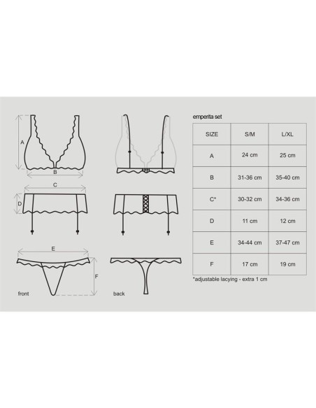 Emperita Set 3 Piezas Color Negro