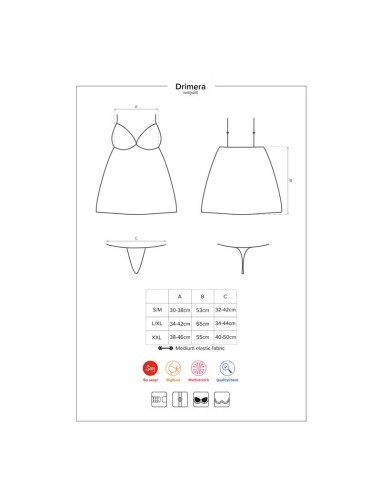 Drimera Babydoll y Tanga Azul