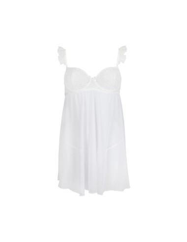 Milagros Chemise y Tanga Blanco