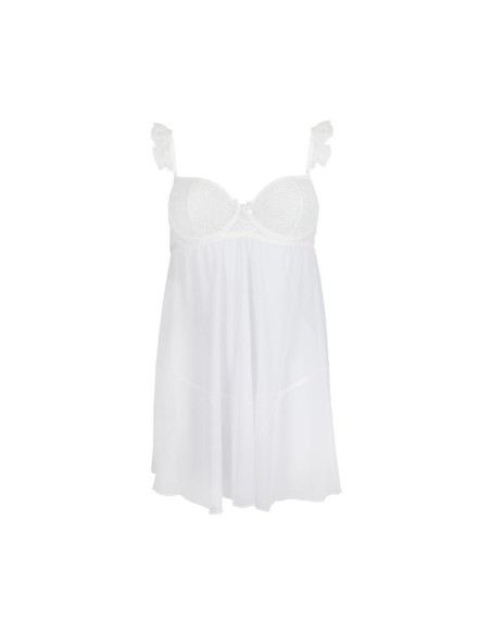 Milagros Chemise y Tanga Blanco