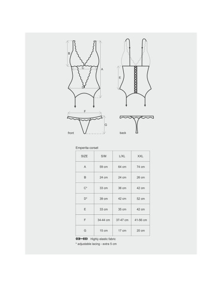 Emperita Corset y Tanga Color Negro