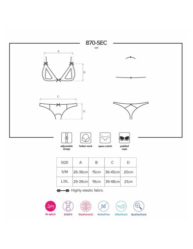 870 SEC 2 Set 2 Piezas color Rojo