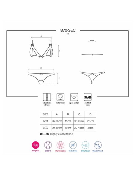 870 SEC 2 Set 2 Piezas color Rojo