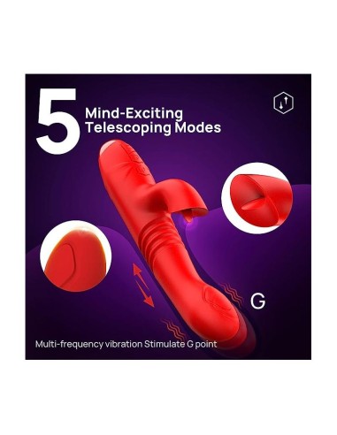 Velvet Vibrador con Thrusting y Pulsacion