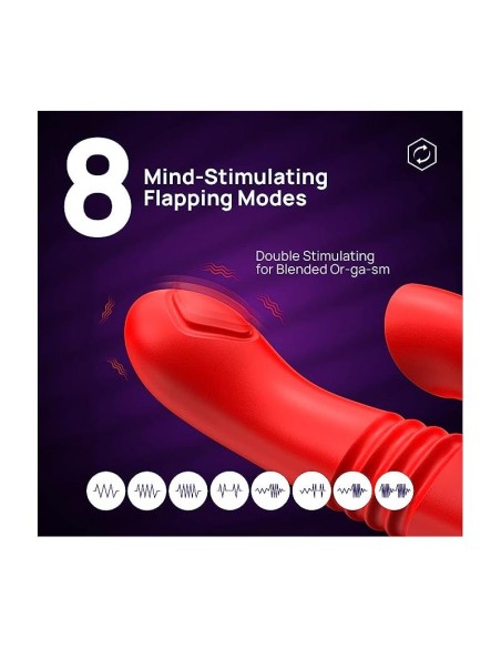 Velvet Vibrador con Thrusting y Pulsacion