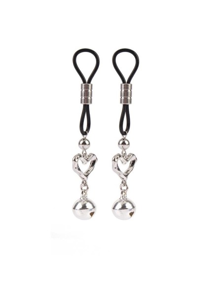 Senuelo Pinzas para Pezones Corazon con Cascabel