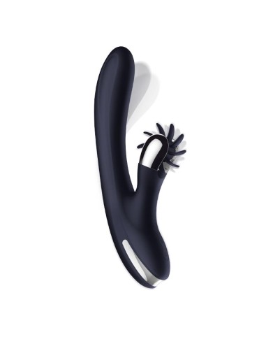 Darkspace Vibrador con Lenguas Rotadora y Movimiento Finger Azul