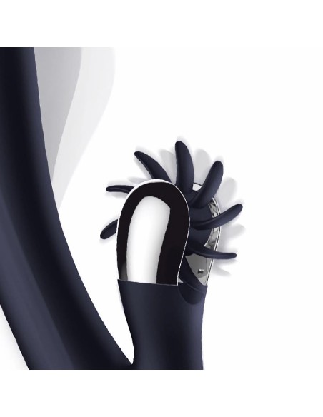 Darkspace Vibrador con Lenguas Rotadora y Movimiento Finger Azul