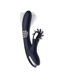 Royalspace Vibrador con Lenguas Estimuladoras y Bolas Internas 360º Azul 2