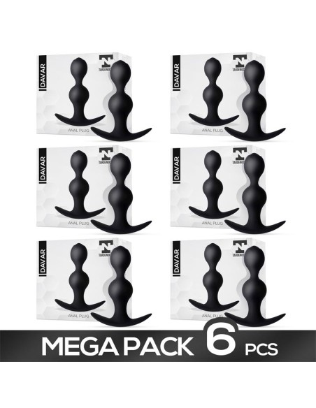 Pack de 6 Davar Plug Anal de Silicona
