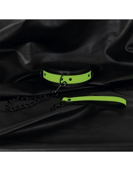 Collar con Correa que Brilla en la Oscuridad