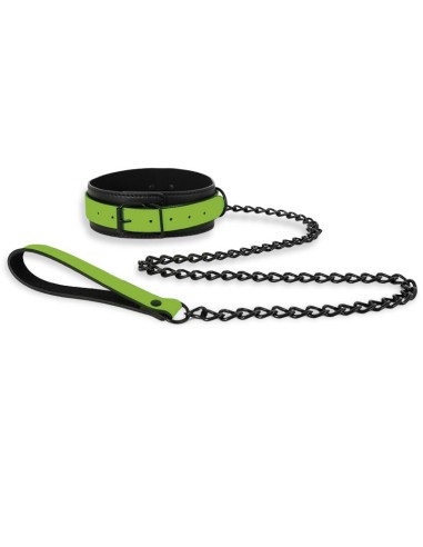 Collar con Correa que Brilla en la Oscuridad