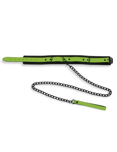 Collar con Correa que Brilla en la Oscuridad