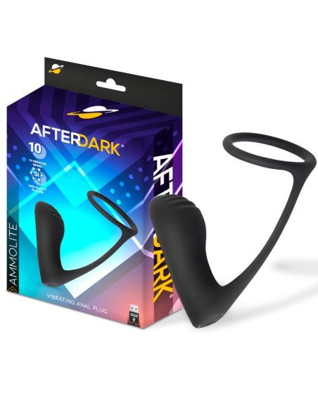 Ammolite Plug Anal con Vibracion y Anillo para Testiculos