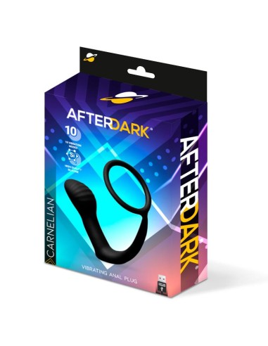 Carnelian Plug Anal con Vibracion y Anillo para el Pene