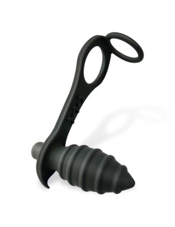 Aksten Plug Anal con Vibracion y Anillo para Testiculos 2