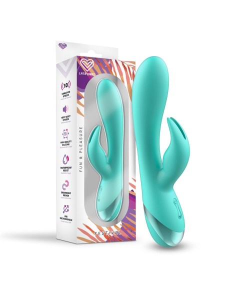 Vibrador Pertes USB Celeste