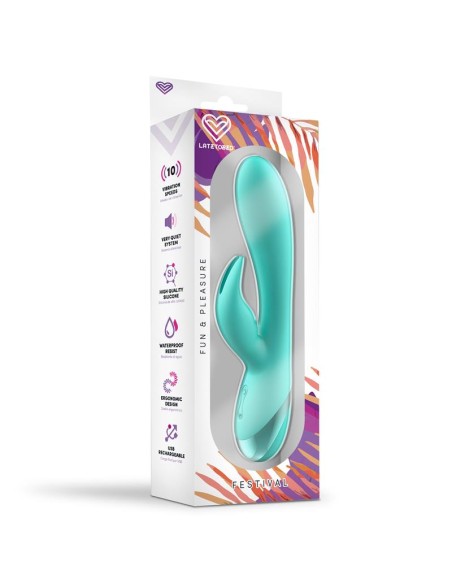 Vibrador Pertes USB Celeste