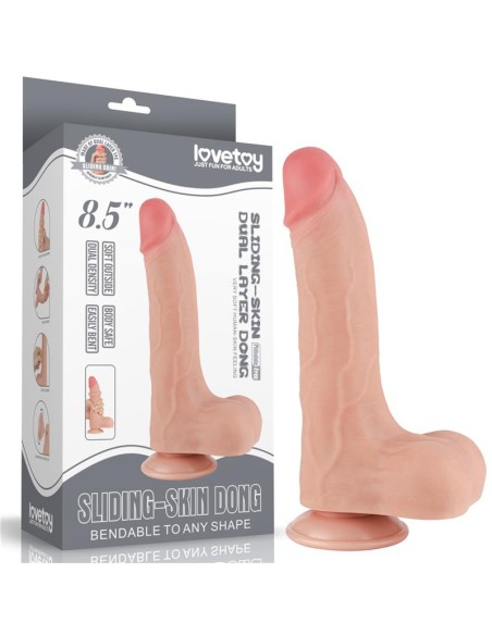 Dildo Dual Layer Piel Deslizante 85