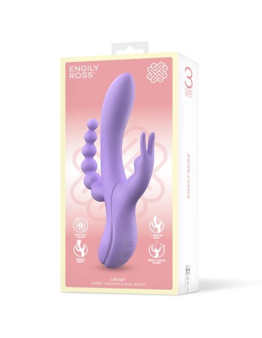 Lindsay Vibrador con Cadena Anal Silicona Liquida Unibody Flexible 2 Motores